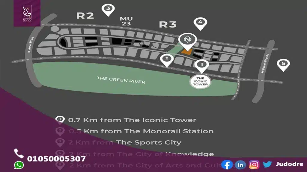 امتلك مكتب 60 متر في مول دبل تو تاورز العاصمة الإدارية Double Two Tower New Capital - 4