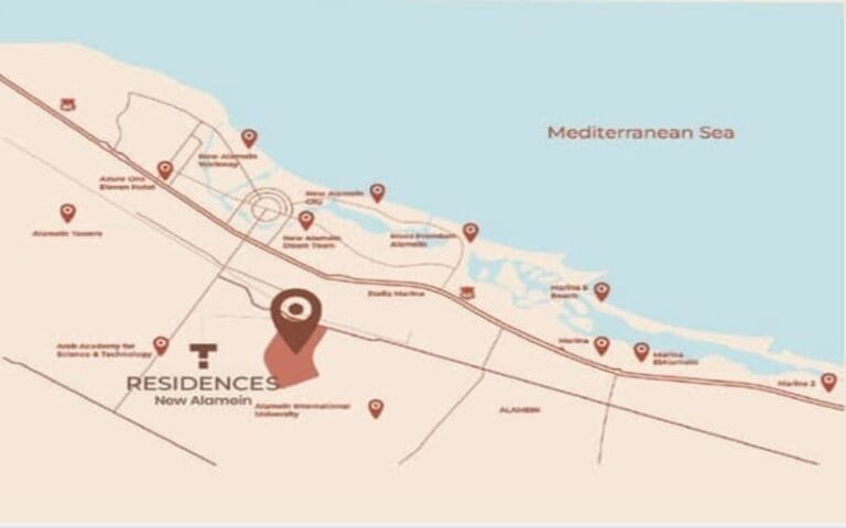 موقع مشروع تي ريزيدنس توريك العلمين الجديدة