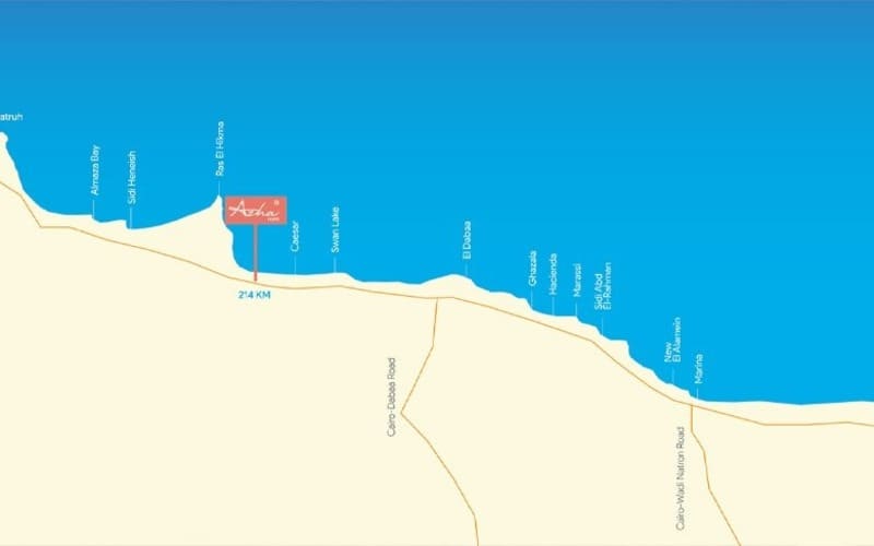 قرية ازها الساحل الشمالي Azha north coast شاليهك بمقدم 5% 2 Azha North Coast