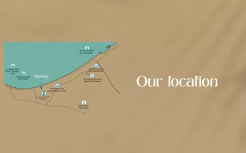 قرية ونس الساحل الشمالي Wanas North Coast تشطيب كامل 2 موقع مشروع ونس الساحل الشمالي