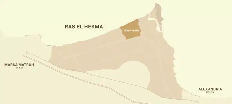 موقع مشروع شركة مدن رأس الحكمة