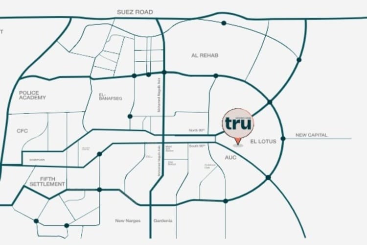 كمبوند ترو التجمع الخامس مساحة تبدا من 81 متر Tru New Cairo