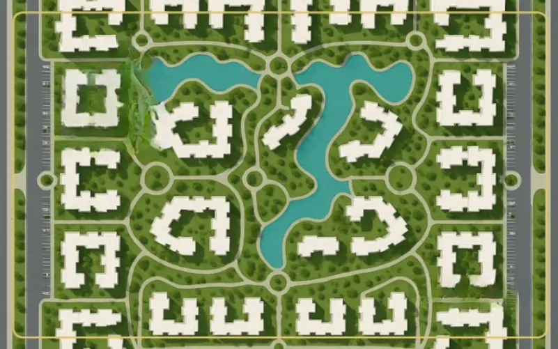 تصميم ومساحة مشروع Waterway East New Cairo
