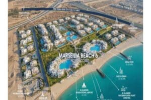 مرسيليا بيتش 6 الساحل الشمالي Marseilia Beach 6 أسعار 2026