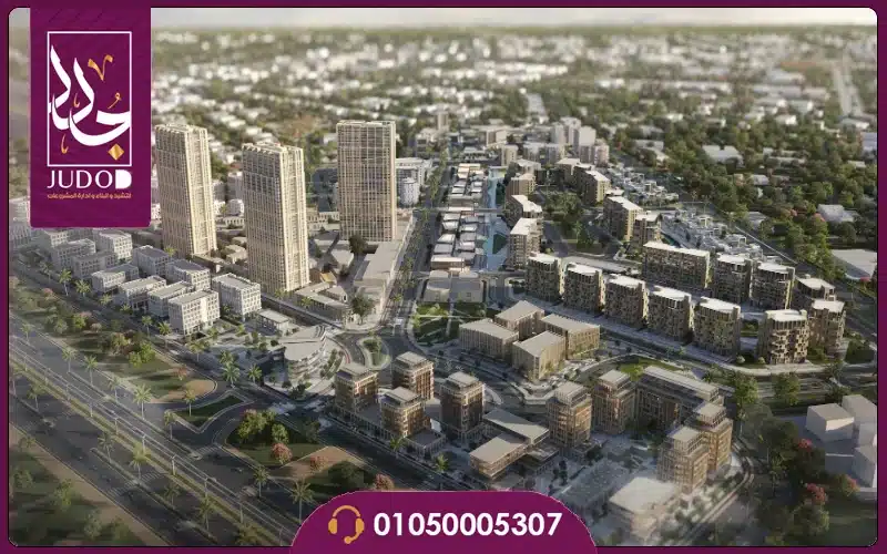 Compound 205 towers Sheikh Zayed by Arkan Palm 6 Arkan Palm Aerial Shots 1