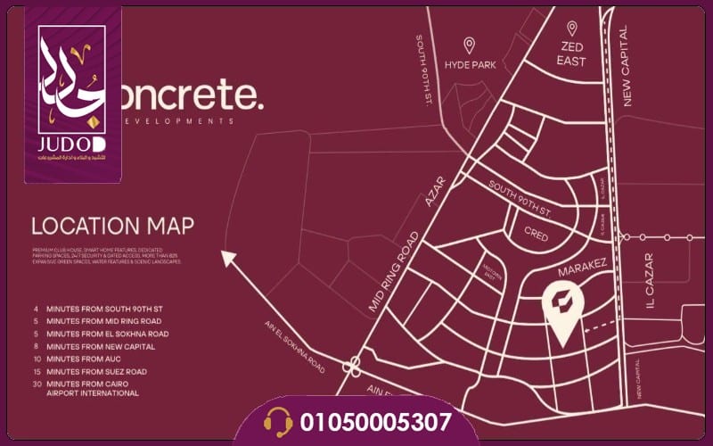 Jewar New Cairo 7 Jiwar Residence Location