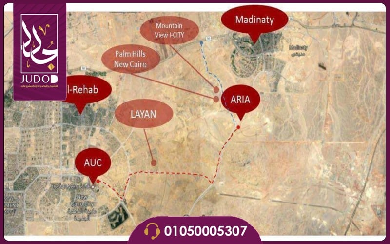 Aria Compound Mostakbal City 7 موقع كمبوند أريا صبور